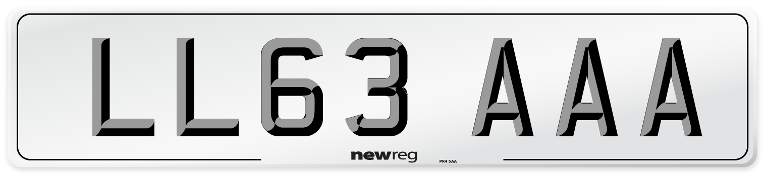 LL63 AAA Number Plate from New Reg
